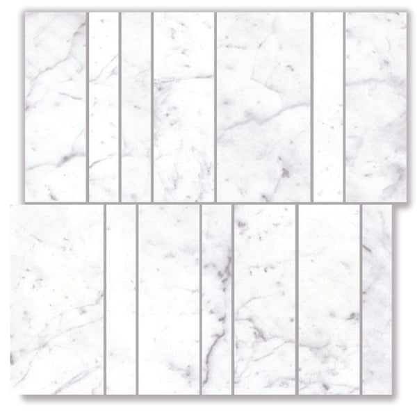 EV Tile Euromarmo Carrara Venatino Nova Brick Honed Mosaic Tile 300x300mm