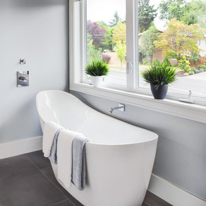 Evie EBT1500MW Free Standing Bathtub Matte White Non Overflow 1500*750*690mm