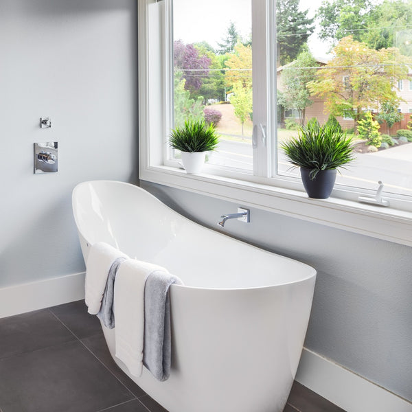 Evie EBT1500MW Free Standing Bathtub Matte White Non Overflow 1500*750*690mm