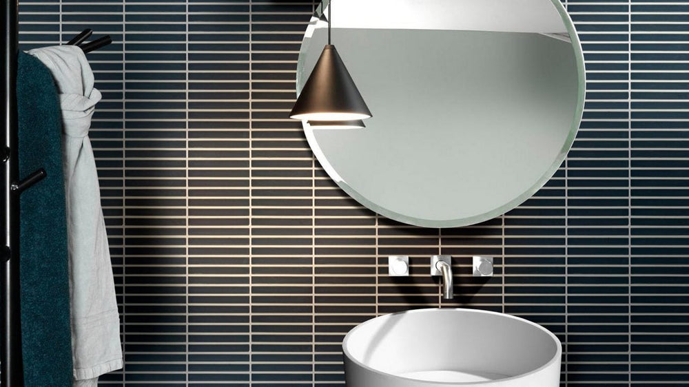 FGR LBL214G FINGER SPECKLE MOSAIC LIGHT BLUE GLOSS 300X300MM