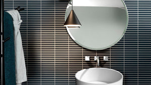FGR LBL214G FINGER SPECKLE MOSAIC LIGHT BLUE GLOSS 300X300MM