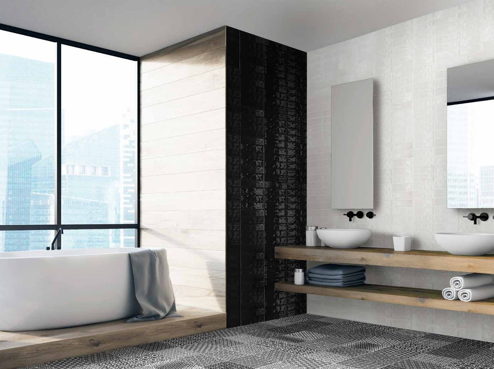 Flash Black Gloss Subway Tile 250x60x9mm