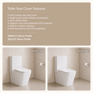 Noveen Toilets NT-1039GB — FLORENCE Rimless Toilet Suite with GEBERIT fittings