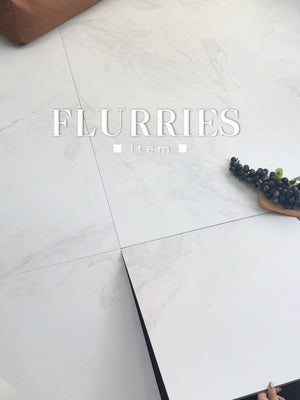HF Tile Flurries White Matt Tile 600x600mm