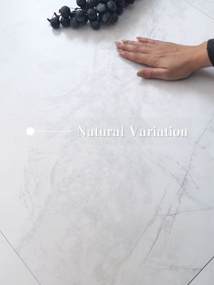 HF Tile Flurries White Matt Tile 600x600mm