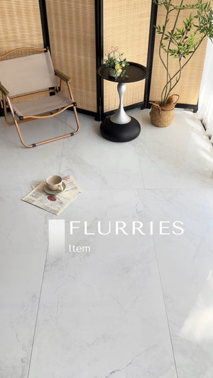 HF Tile Flurries White Polish Tile 600x1200mm