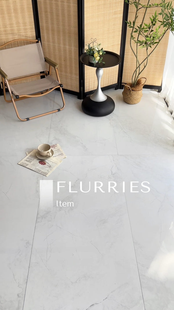 HF Tile Flurries White Polish Tile 600x1200mm