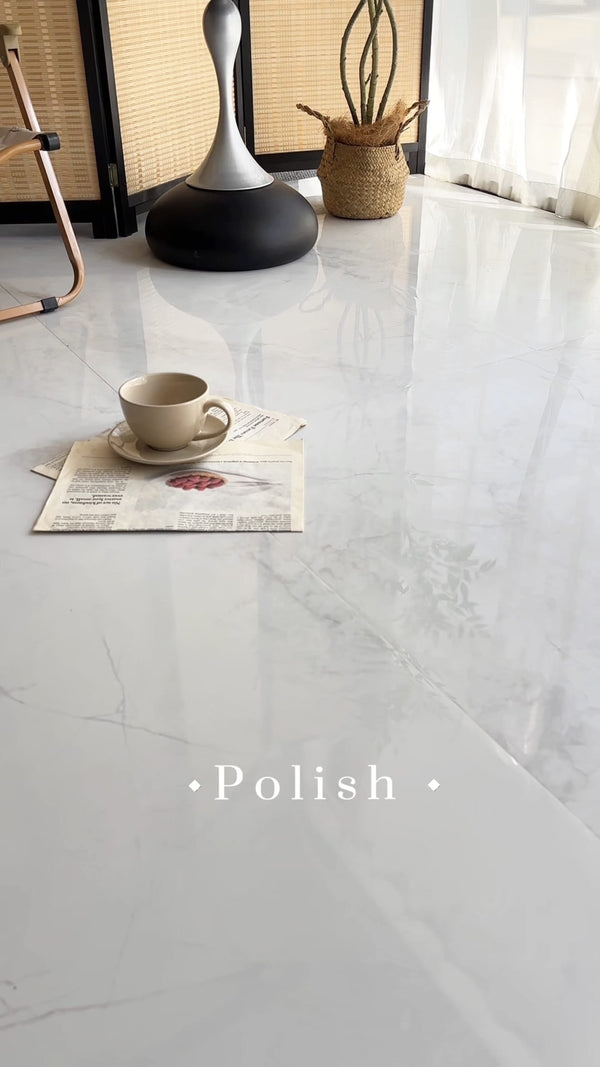 HF Tile Flurries White Polish Tile 600x1200mm