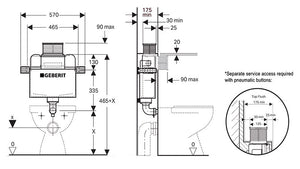 GBT-208-KAPPA — GEBERIT Kappa Concealed cistern (For Floor Pan)