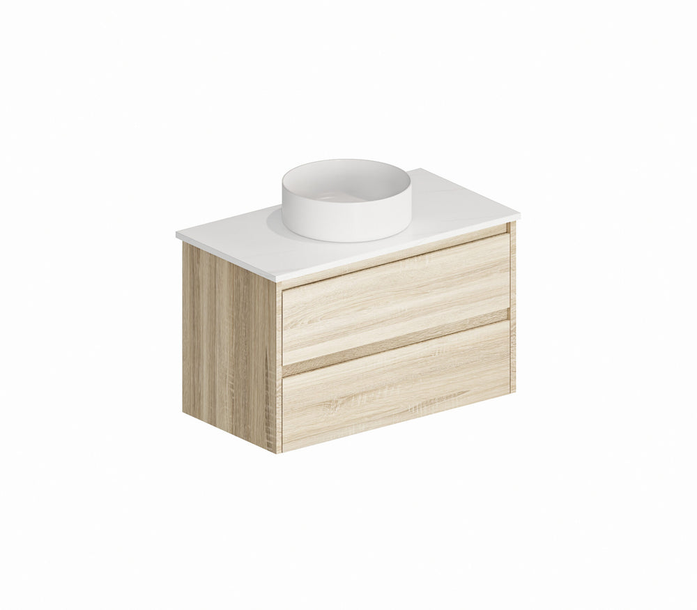 GLEN 900mm Natural Oak Wall Hung Vanity GLEN-WH900