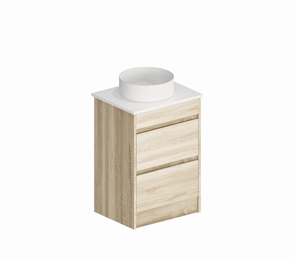 GLEN 600mm Natural Oak Floor Standing Vanity GLEN-FS600