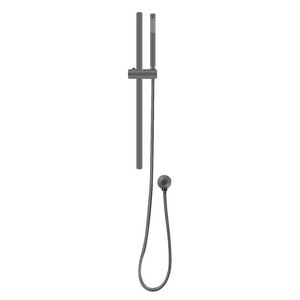 GM2147-1.SH ROUND GUN METAL GREY STAINLESS STEEL RAIL WITH HANDHELD SHOWER,FIXED WALL CONNECTOR SET