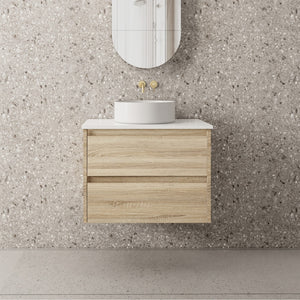 GLEN 750mm Natural Oak Wall Hung Vanity GLEN-WH750