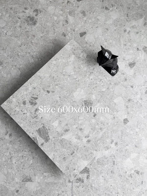 HF Tile Gelato Medium Matt Terrazzo Look Tile 600x600mm