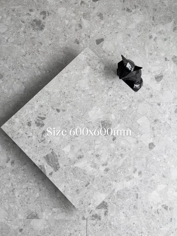 HF Tile Gelato Medium Matt Terrazzo Look Tile 600x600mm