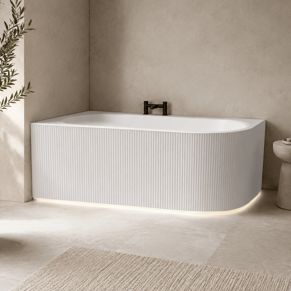 BTG1500L Genova Left Corner Bathtub 1500mm (Long) x 750mm (Wide) x 580mm (Height)