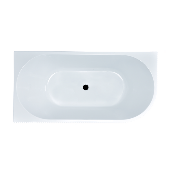 Noveen Bathtubs BTG1500L Genova Left Corner Bathtub 1500mm (Long) x 750mm (Wide) x 580mm (Height)