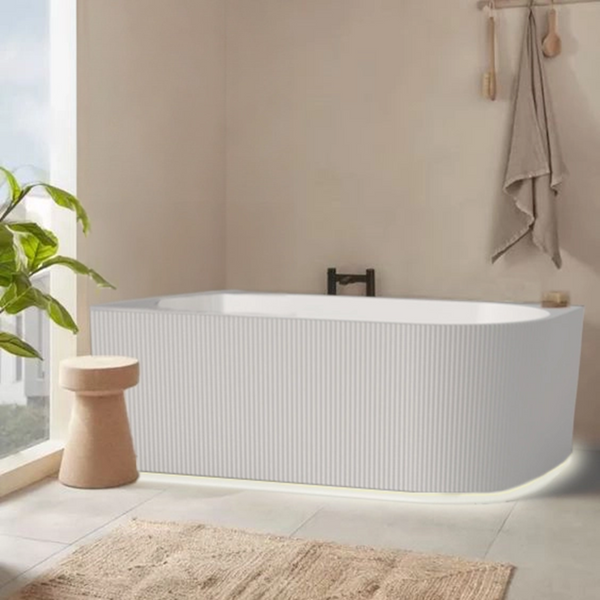 BTG1500L Genova Left Corner Bathtub 1500mm (Long) x 750mm (Wide) x 580mm (Height)