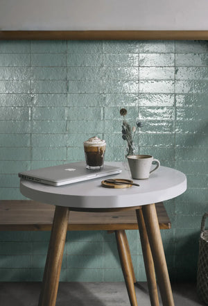 DSS Tile Glace Turchese Gloss Subway Tile 75x200mm