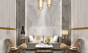 EV Tile Grand Onyx Fantasy Satin Marble Look Tile 600x300x10mm