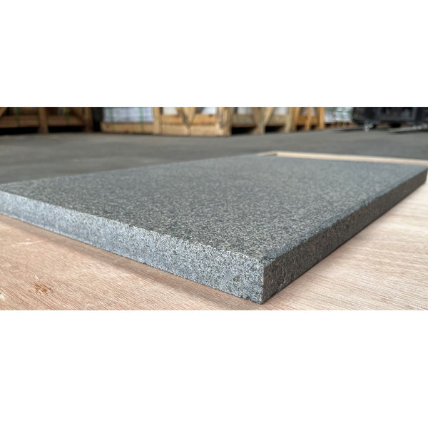 Granite Maha Black Flamed and Washed Square Bevel 800x400x20mm