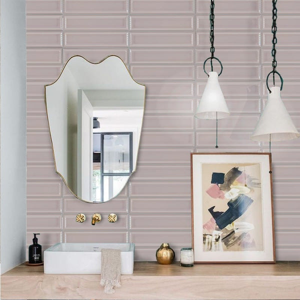 GNS Tile HAMPKG13 HAM04G-F HAMILTON PINK GLOSS FRAME 68X280MM