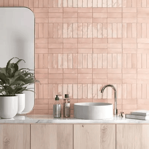 GNS Tile HAMPKS13 HAM04M-W HAMILTON PINK WAVY SATIN 68X280MM