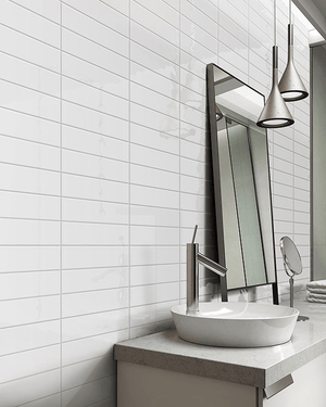 GNS Tile HAMWHS13 HAM00M-W HAMILTON WHITE WAVY SATIN 68X280MM