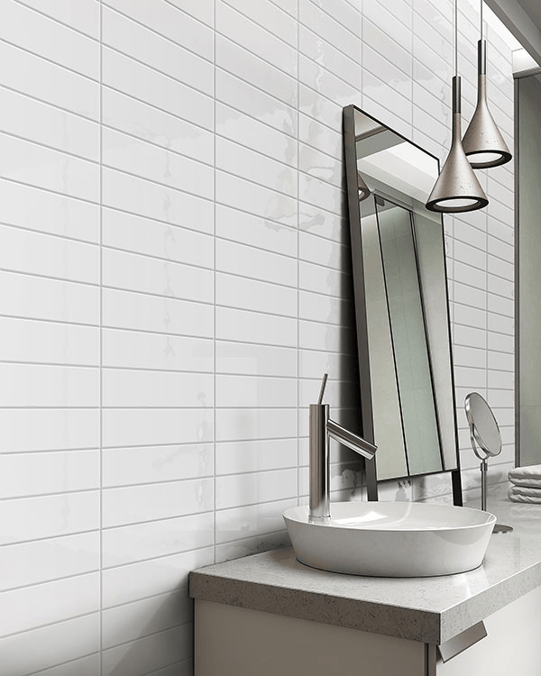 GNS Tile HAMWHS13 HAM00M-W HAMILTON WHITE WAVY SATIN 68X280MM