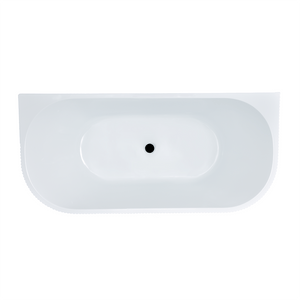Noveen Bathtubs BTH1500 Havana Back To Wall Bathtub 1490mm (Long) x 745mm (Wide) x 580mm (Height)