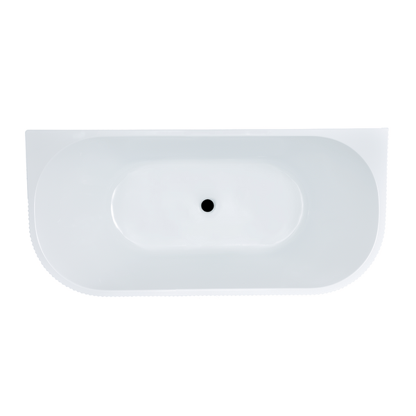 Noveen Bathtubs BTH1700 Havana Back To Wall Bathtub 1685mm (Long) x 795mm (Wide) x 580mm (Height)