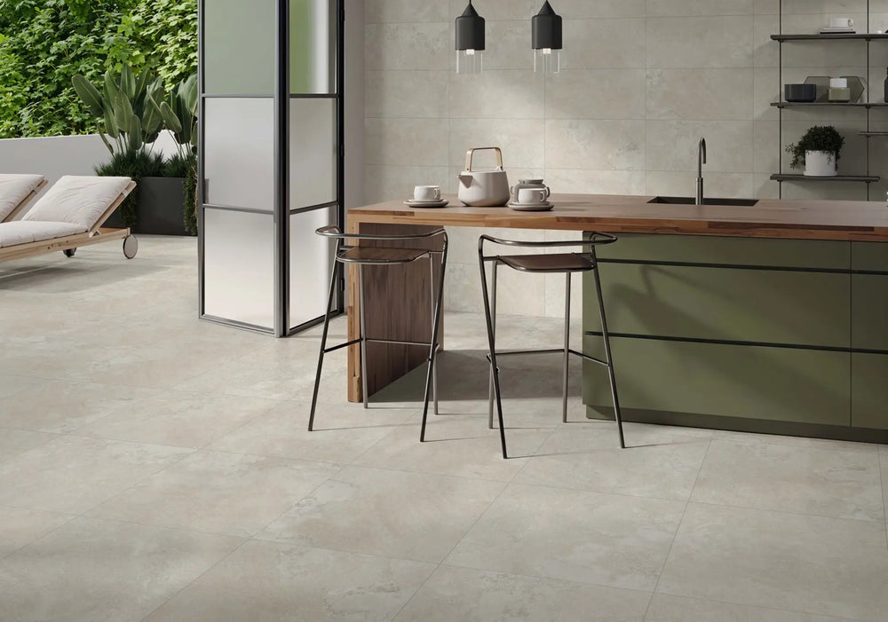 Herman Beige Matt P4 Stone Look Tile 600x600