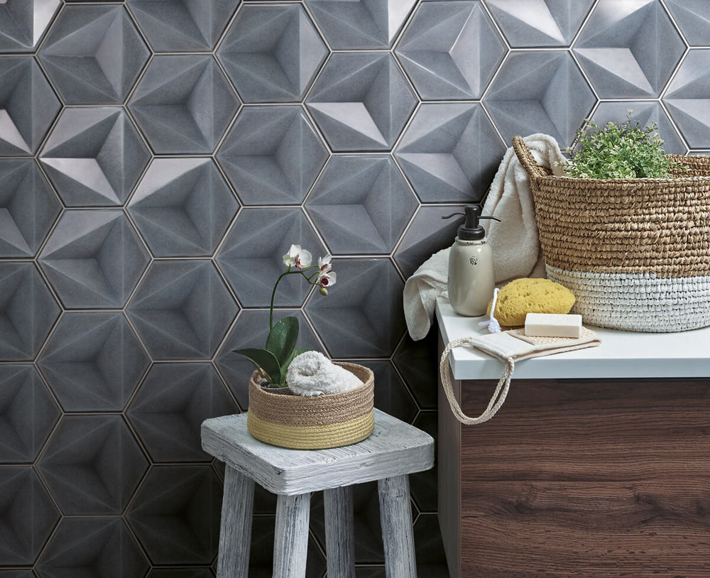 Chroma Grigio Hexagon 150x173mm