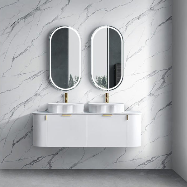 CWH66-1500DMW Plateau Collection 1500mm - Matt White Double Bowls