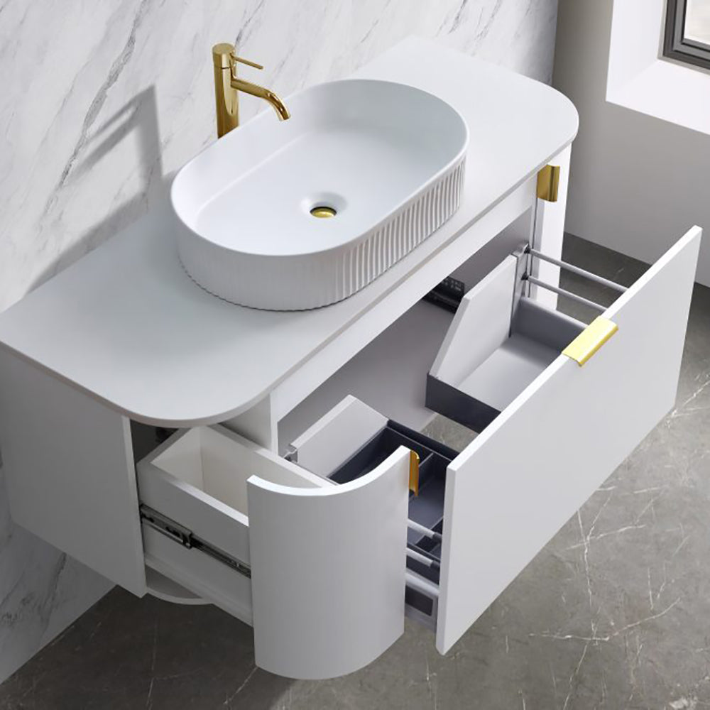 CWH66-900WM Plateau Collection 900mm - Matt White Single Bowl