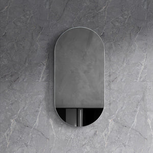 OSH-4590MB Krystal Collection 450X900x120MM Matt Black SHAVING CABINET