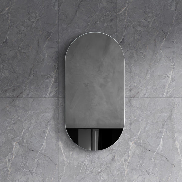 OSH-4590MB Krystal Collection 450X900x120MM Matt Black SHAVING CABINET