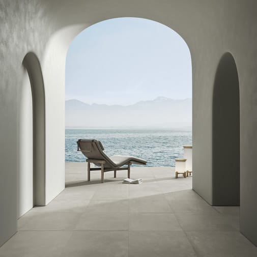 EV Tile Icon Silver Rectified Lappato Concrete Look Tile 300x600mm
