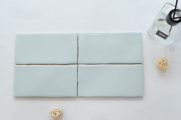 JLA0001	 LODGE SUBWAY WAVY EDGE MATT MINT GREEN 75X150MM 07WCM7M