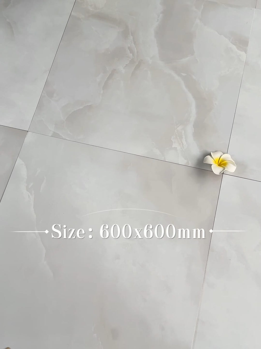 Jade White Polished Tile 600x600mm