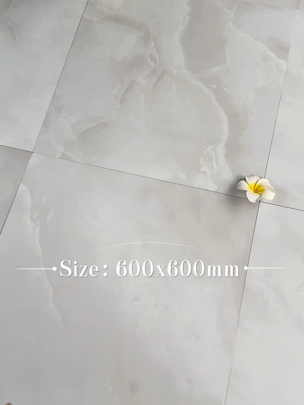 HF Tile Jade White Polished Tile 600x600mm