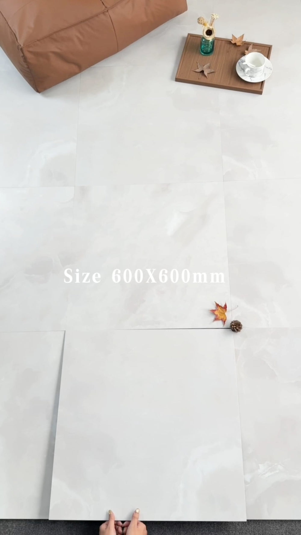 Jade White Soft Matt Tile 600x600mm