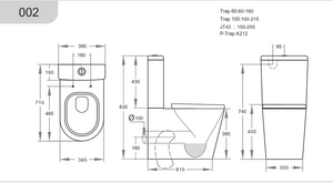KDK002R — Stella Rimless KDK002R Toilet Suite