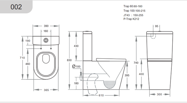 KDK002R — Stella Rimless KDK002R Toilet Suite