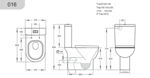 KDK016 — Theo KDK016 Toilet Suite