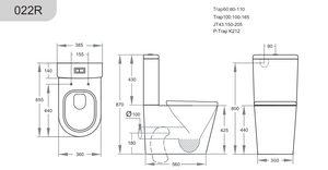 Avis KDK022R-MW Rimless Toilet Matt White
