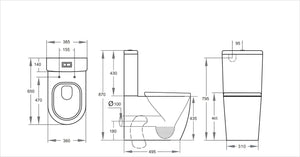 Elvera Ambulant Tornado Toilet Suite Comply withAS1428.1-2009(Clause 16) KDK027