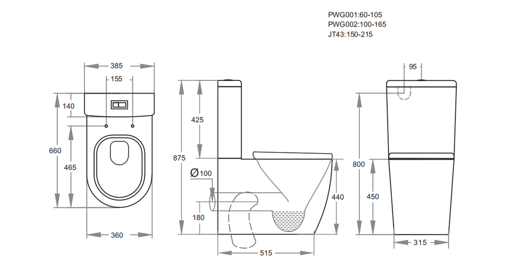 Elvera Ambulant RimlessToilet Suite KDK027R