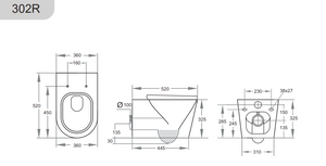 KDK302R  Avery Rimless Wall Hung Pan