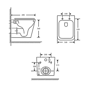 Noveen Toilets T052E – KANSAS Geberit Package